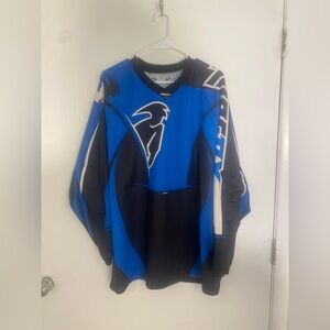 Vintage Blue and Black Thor Motor Cross Racing Jersey XL Phase Made in the USA